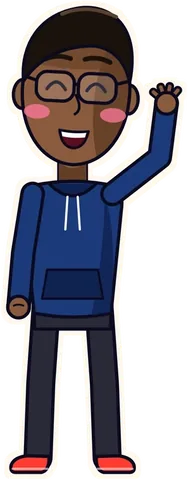 Javi in a blue hoodie